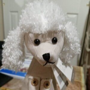 DORO DESIGNS WHITE POODLE DOORSTOP